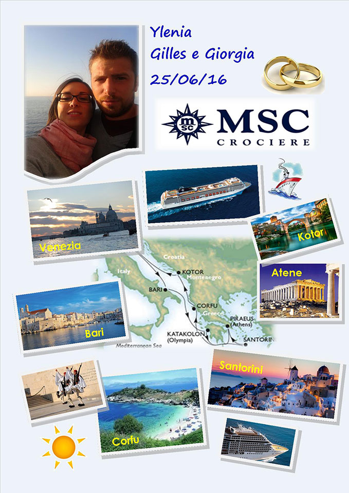 Viaggio di nozze crociera MSC nel mediterraneo orientale Perusia Viaggi