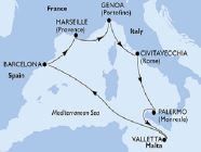 MSC Bellissima itinerario luna-di-miele-crociera-msc-nel-mediterraneo-valentina-e-riccardo-perusia-viaggi