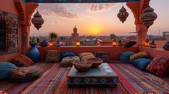 Marocco 2026 viaggio di gruppo Città Imperiali balcone